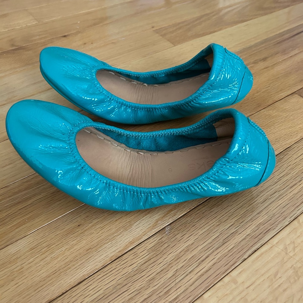 Tieks “Tieks Blue” Teal Patent Ballet Flats